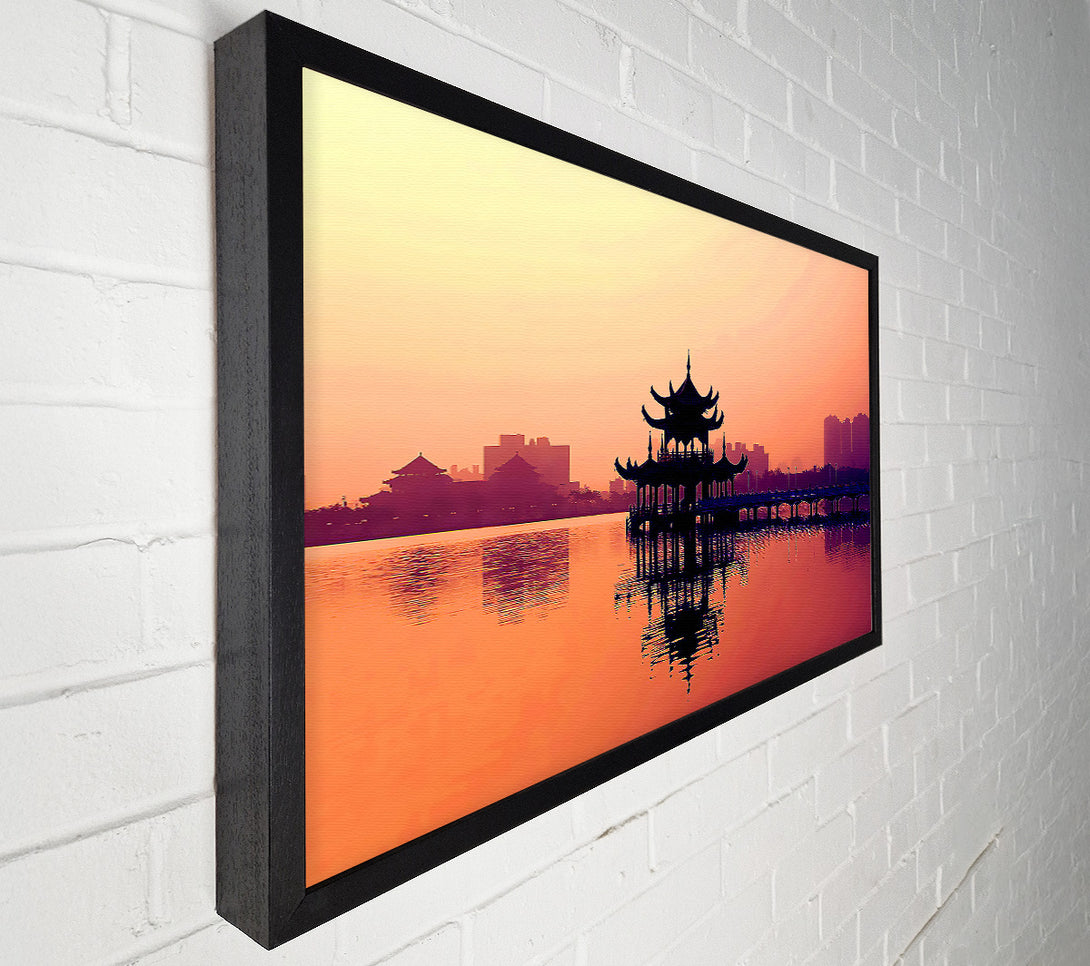  A Canvas Print of Reflections Of The Far East Peach Canvas Art