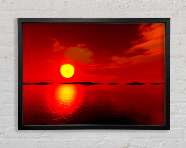 Rote Sonnenstrahlen-Reflexion