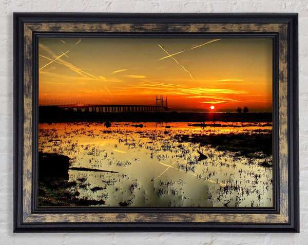 Ocean Path To The Sun Framed Print