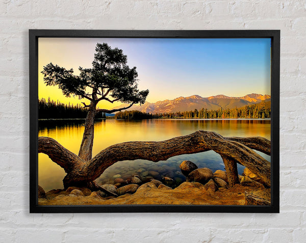 The Perfect Mountain Lake Framed Print