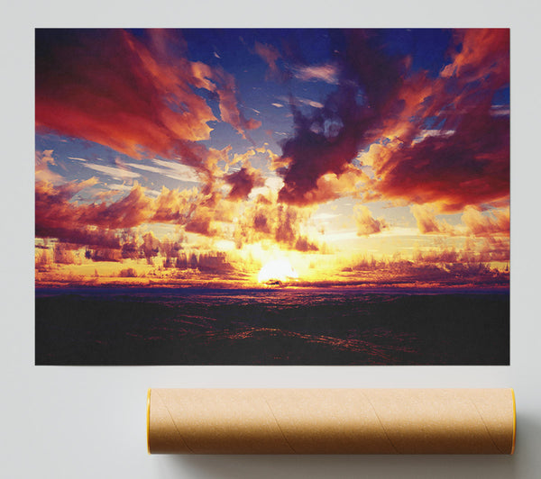 Sunset Ocean Skies Print
