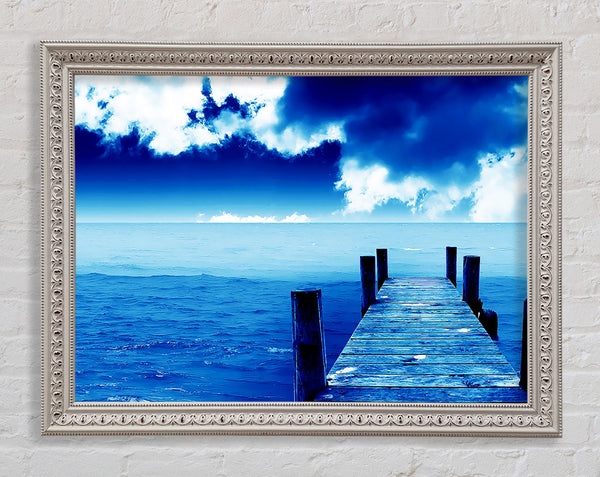 Boardwalk Ocean Blues Framed Print