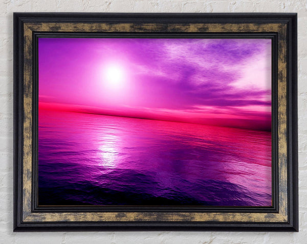 Stunning Lilac Pink Ocean Reflections Framed Print