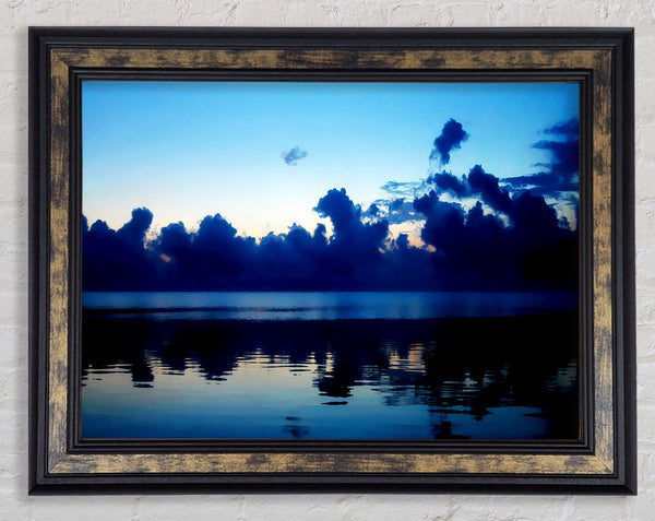 Blue Ocean Skies At Daybreak Framed Print
