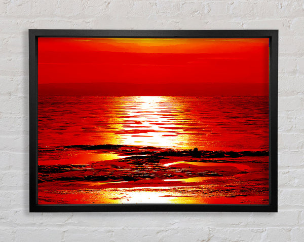 Orange Sonnenspur Ozean