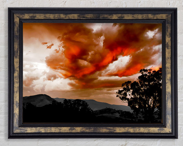 Lava Sky Mountains Framed Print
