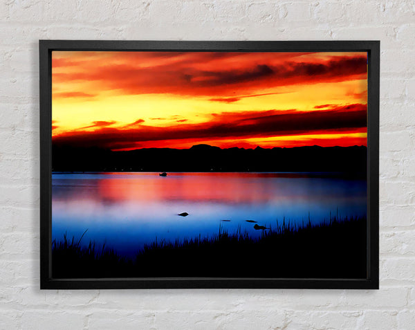 Tranquil Lake Verge Framed Print