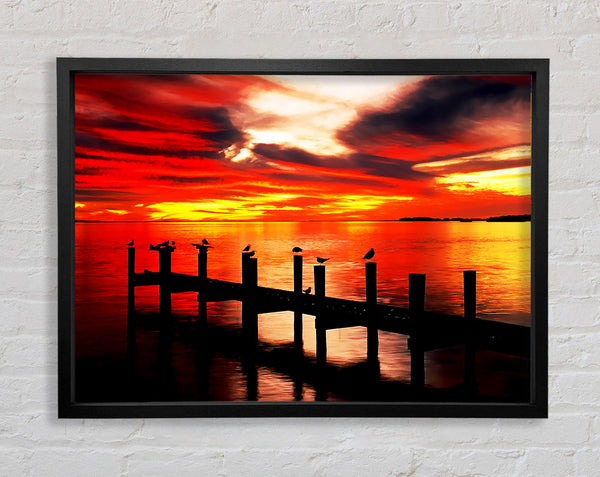 Pier Feuer Himmel