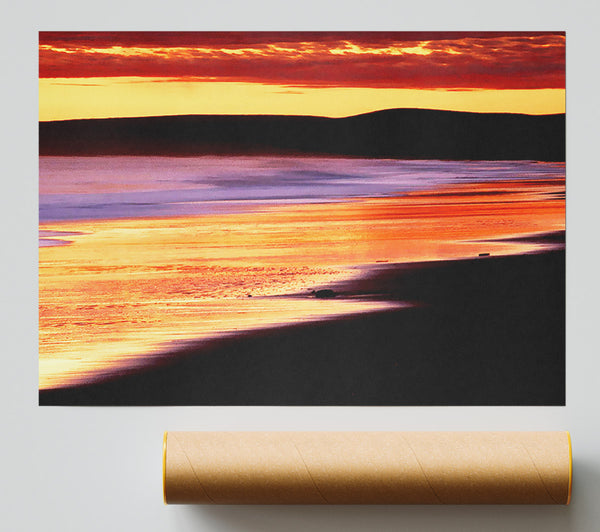 Peach Paradise Ocean Giclee Print