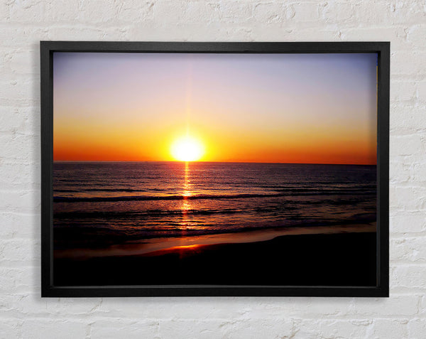 Sunrays Over Ocean Framed Print