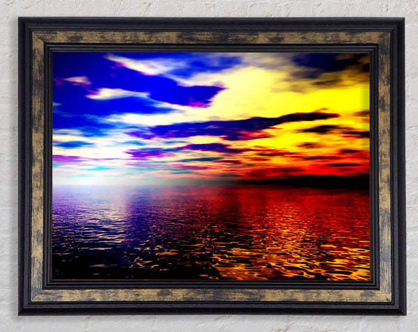 Rainbow Beach Ocean Framed Print