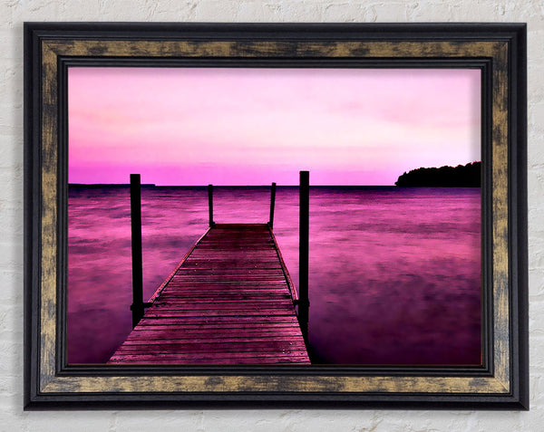 Pink Pier Paradise Framed Print