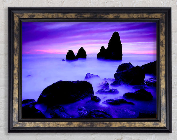 Lilac Ocean Mist Framed Print