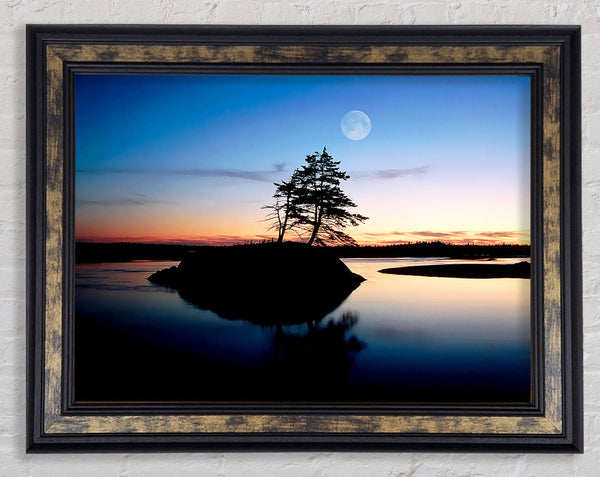 Blue Paradise Island Framed Print