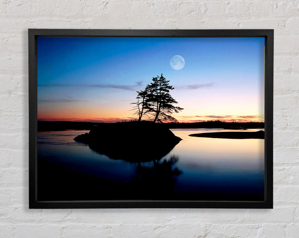 Blue Paradise Island Framed Print