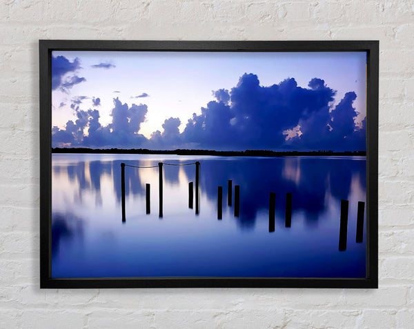Tranquil Blue Lake Framed Print