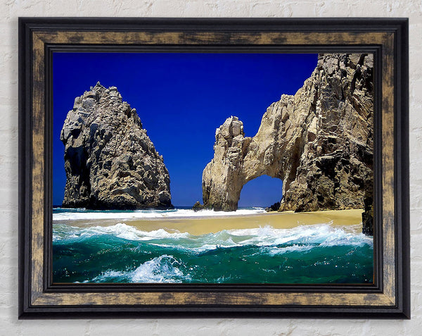 Ocean Cave Hideaway Framed Print