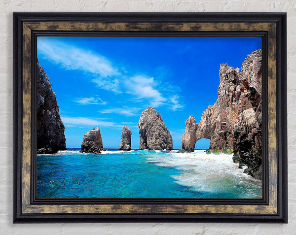 Ancient Rocks Of Time Framed Print