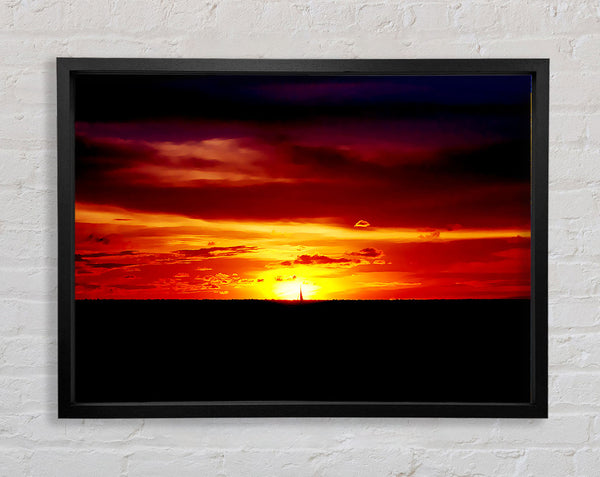 Roter Sonnenuntergang Ozean