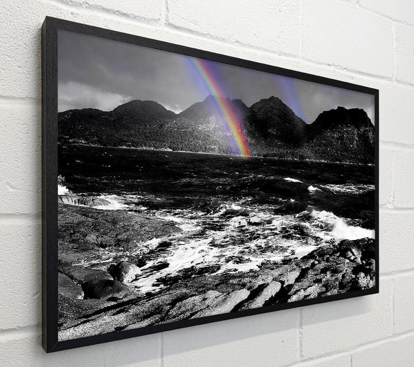 Rainbow Ocean Mountains B n W