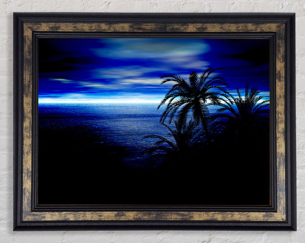 Blue Horizon Nights Framed Print