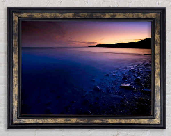 Midnight Blue Ocean Framed Print