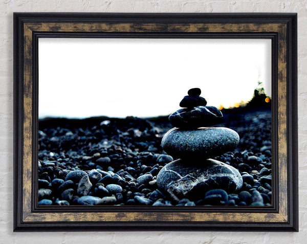Pebbled Shoreline Framed Print