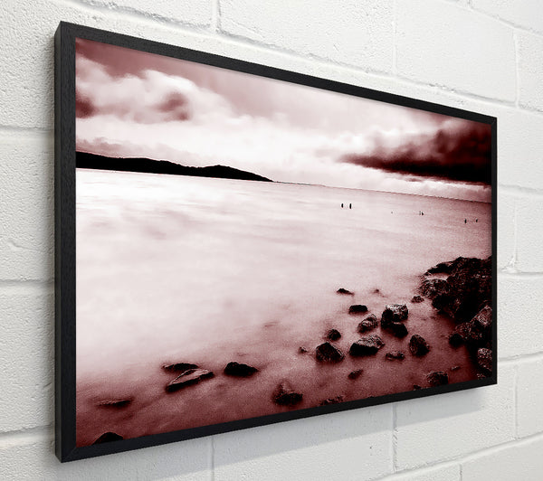 Misty Calm Ocean Rocks