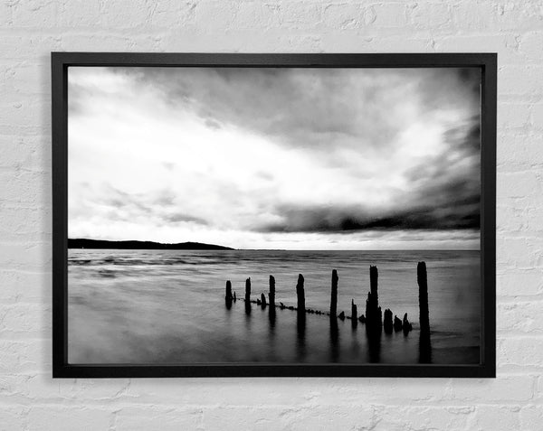 Gewitterwolken über dem Ozean B n W