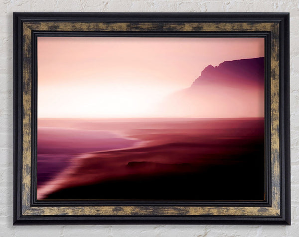 Pink Ocean Mist Framed Print