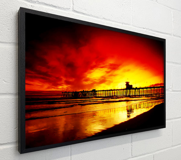 Fire Skies Over The Pier