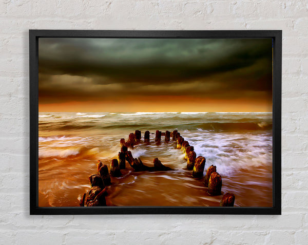 The Oceans Architect Orange Framed Print