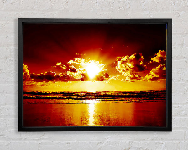 Orange Sonnenaufgang Ozean