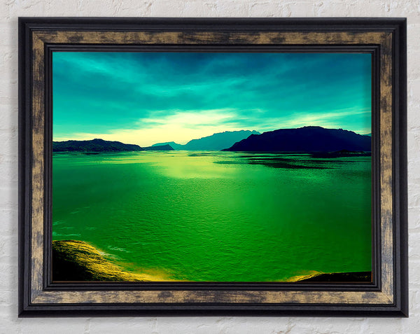 Green Ocean Bay Framed Print