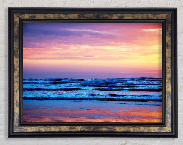 Stunning Blue Ocean Shores Framed Print