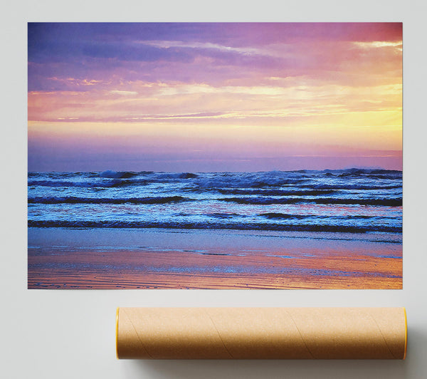 Stunning Blue Ocean Shores Giclee Print