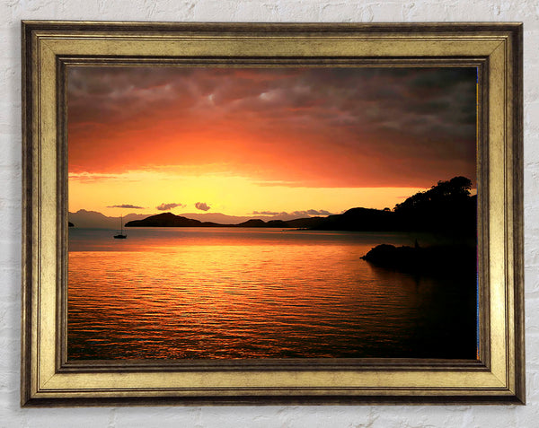 Leuchtender Kristallsonnenuntergang