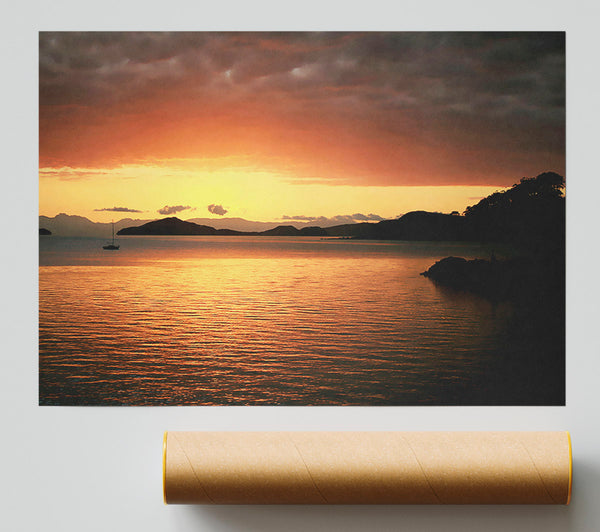 Glowing Crystal Sunset Print