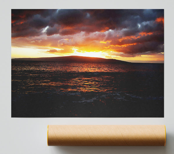 Movement Of The Ocean Sun Poster