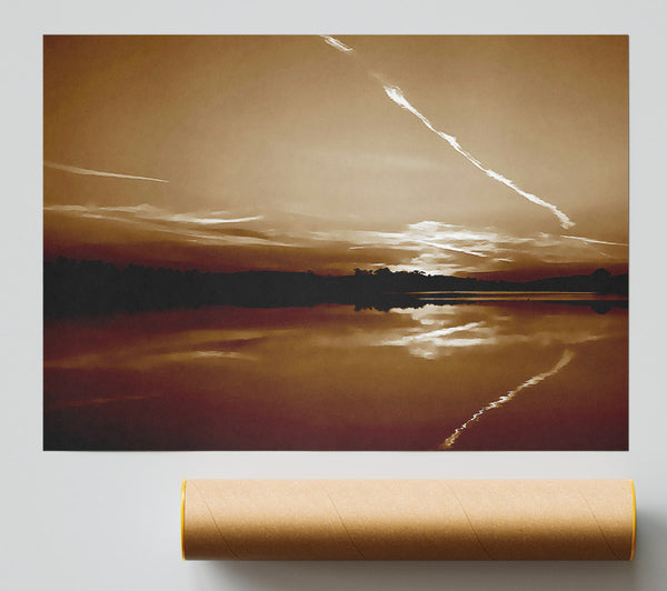 Tranquil Chocolate Lake Giclee Print