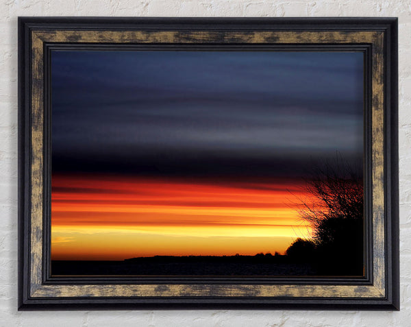Stunning Ocean Blaze Framed Print