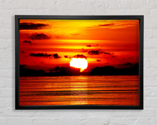 The Red Sunset Framed Print