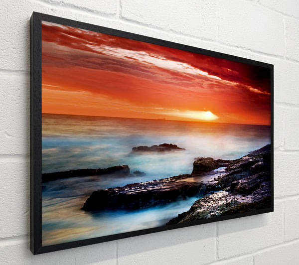 Misty Ocean Sunset