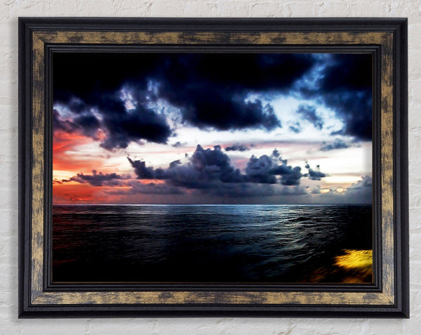 Blue Ocean Shoreline Framed Print