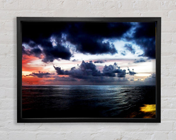 Blue Ocean Shoreline Framed Print