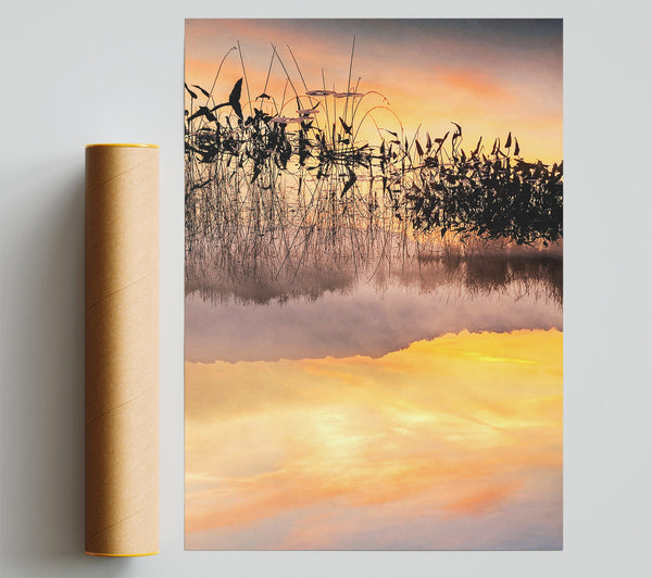 Winter Lake At Daybreak Giclee Print