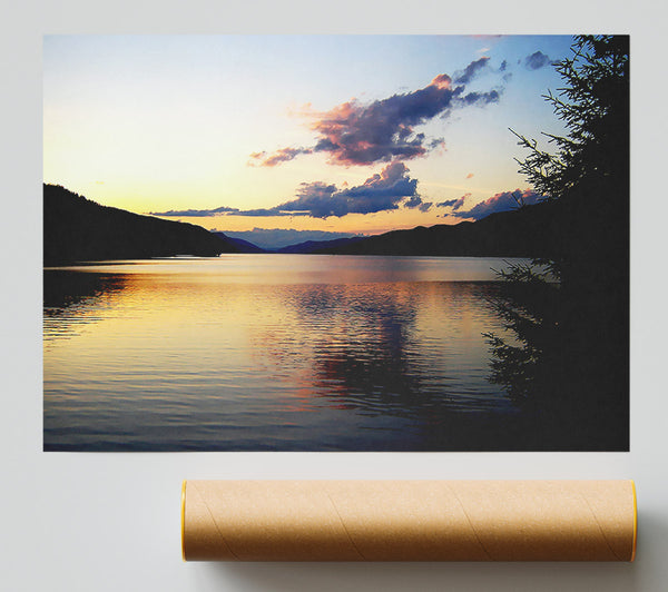 Tranquil Lake Reflections Poster