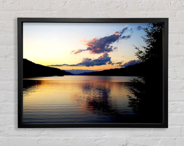 Tranquil Lake Reflections Framed Print