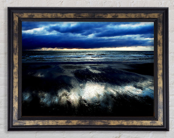 Reflections Of The Ocean Storm Framed Print