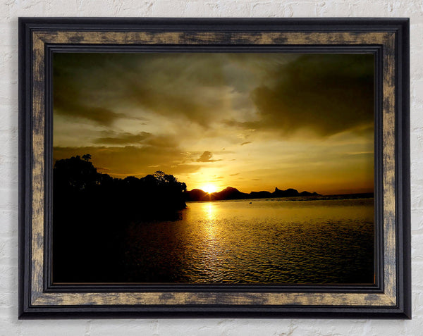 Yellow Sun Reflections Framed Print